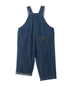 MIKI HOUSE HOT BISCUITS 【70-110cm】ワンポイント 6オンスデニム オーバーオール