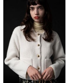 Te chichi フラットカラーメタル釦ニットジャケット《2025winter catalog item》