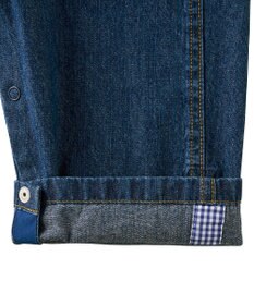 MIKI HOUSE HOT BISCUITS 【70-110cm】ワンポイント 6オンスデニム オーバーオール