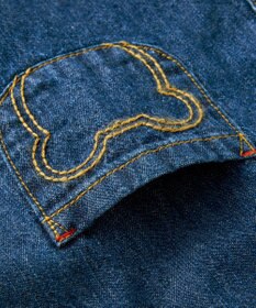 MIKI HOUSE HOT BISCUITS 【70-110cm】ワンポイント 6オンスデニム オーバーオール