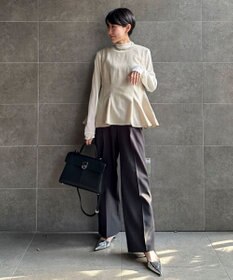 Green Parks AnriettMusee ノースリーブタックペプラムブラウス