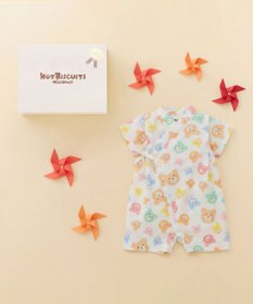 MIKI HOUSE HOT BISCUITS 総柄 ベビー甚平オール ギフトセット【BOX付き】