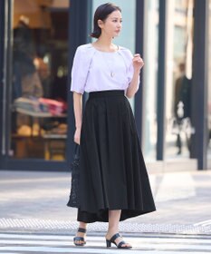 自由区 【XSサイズ~/洗える】ツイストプレインジャージー袖タック カットソー