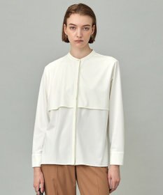 ICB 【洗える】イージージョーゼット バンドカラーカットソー