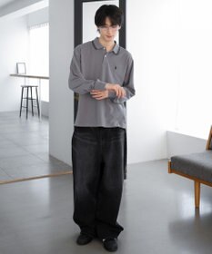 WEGO 【25年秋冬新作/ユニセックスITEM/SMLサイズ展開】別注USPOLOラインポロシャツ（長袖）