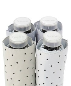 MOONBAT Fuwacool(フワクール) フワクールホワイト 晴雨兼用日傘 折りたたみ傘 ランダムドット 軽量 一級遮光／遮熱／UV