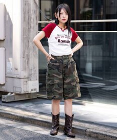 WEGO キーネックサイドレースアップちびT