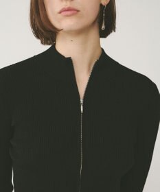 GRACE CONTINENTAL リブニットzipトップ