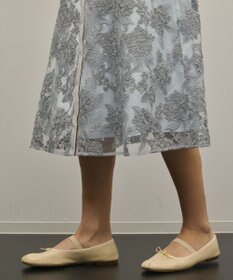 GRACE CONTINENTAL フラワーコード刺繍ワンピース