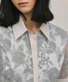 GRACE CONTINENTAL フラワーコード刺繍ワンピース