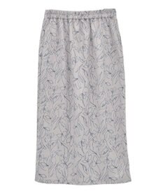 YECCA VECCA ラインフラワー柄フェイクスエードスカート