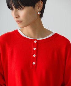 AMERICAN HOLIC ２ＷＡＹバイパチヘンリーネックニットプルオーバー