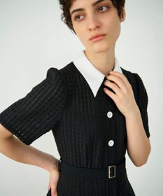 GRACE CONTINENTAL シアーチェックシャツワンピース