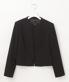 自由区 FORMAL 【前開きワンピース】ドビーボーダーリボン ジャケット+ワンピース