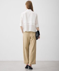 ICB クリアタフタ レイヤードディテール クロップドシャツ