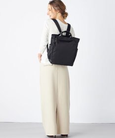 LA BAGAGERIE ツイルナイロン×エナメル リュックサック