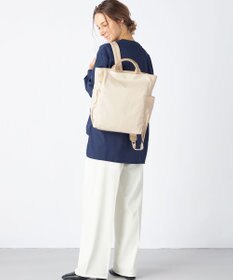 LA BAGAGERIE ツイルナイロン×エナメル リュックサック