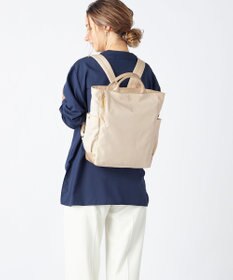 LA BAGAGERIE ツイルナイロン×エナメル リュックサック