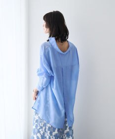 YECCA VECCA バック釦シアーシャツ