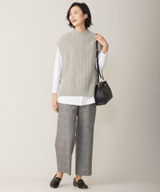 J.PRESS LADIES クラシカル グレンチェック セミワイド パンツ