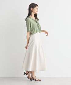 earth music&ecology フリルカットリブカーディガン