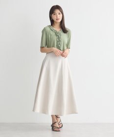 earth music&ecology フリルカットリブカーディガン