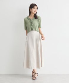 earth music&ecology フリルカットリブカーディガン