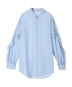 earth music&ecology フリルスリーブシャツ