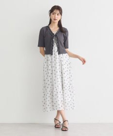 earth music&ecology フリルカットリブカーディガン