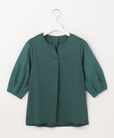 J.PRESS LADIES 【WEB限定カラーあり・接触冷感・UVケア】 スムースジャージー キーネック カットソー