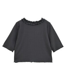 earth music&ecology フリルカットリブカーディガン