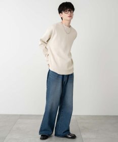 WEGO 【ユニセックス着用ITEM/MLサイズ展開】ミラノリブクルーネックプルオーバー