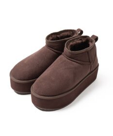 WEGO 【暖かい】厚底ショートFムートンブーツ