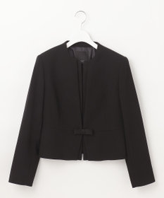自由区 FORMAL 【前開きワンピース】ドビーボーダーリボン ジャケット+ワンピース