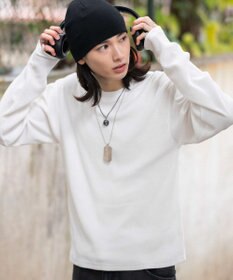 WEGO 【ユニセックス着用ITEM/MLサイズ展開】ワッフルT（LS）