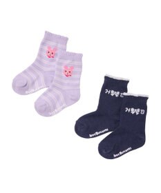 MIKI HOUSE HOT BISCUITS 【11-19cm】クルー丈 ソックスパック2足セット