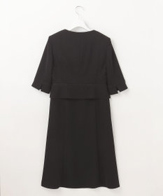 自由区 FORMAL 【前開きワンピース】ドビーボーダーリボン ジャケット+ワンピース