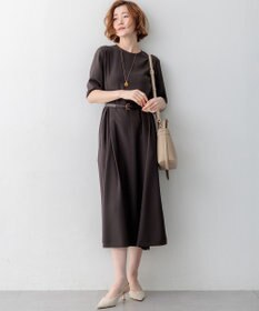 23区 S ストレッチジョーゼット フレアワンピース