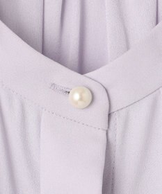 23区 S 【洗える】バックサテンアムンゼン パール釦 ブラウス