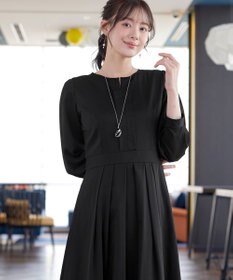 Tiaclasse 【セレモニー・新色追加】キーネックフレアワンピース