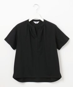 J.PRESS LADIES 【洗える・接触冷感】プレーティングジャージー バンドカラー カットソー