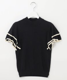 Feroux 【洗える】フリルスリーブハイネック プルオーバー