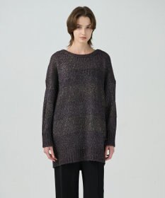 GRACE CONTINENTAL ラメボーダーニットトップ