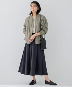 23区 【洗える】ハイカウントライトタフタ ギャザースカート