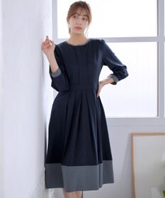 Tiaclasse 【セレモニー・新色追加】キーネックフレアワンピース