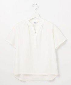 J.PRESS LADIES 【洗える・接触冷感】プレーティングジャージー バンドカラー カットソー