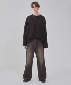 WEGO 【ユニセックス着用ITEM/ウエスト調整可】フレアデニムパンツ