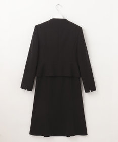 自由区 FORMAL 【前開きワンピース】ドビーボーダーリボン ジャケット+ワンピース