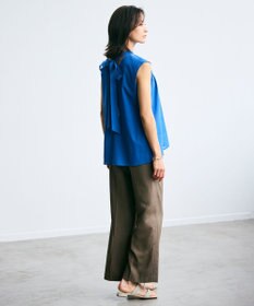 BEIGE， 【洗える】CAROLE / リネンライクフルレングスワイドパンツ