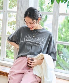 WEGO 【新色追加/ユニセックス着用アイテム/手洗い可/SMLサイズ展開】ピグメントグラフィックT（S）